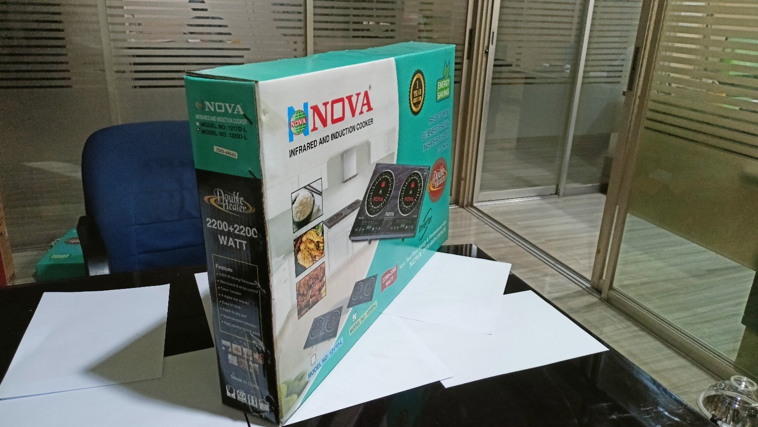 NOVA Infrared + Induction Cooker  | NV-1220D-L |  4400W Double Burner | Inverter Friendly | Dual Cooker