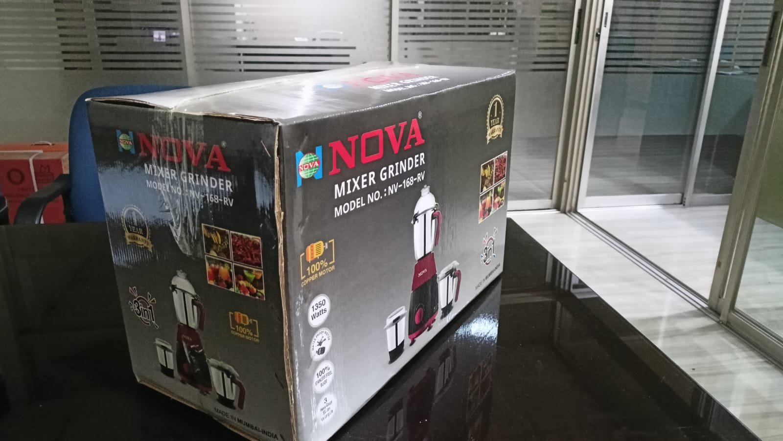 NOVA Mixer Grinder NV-168-RV ।। 1350W 3-in-1 Heavy Duty Blender