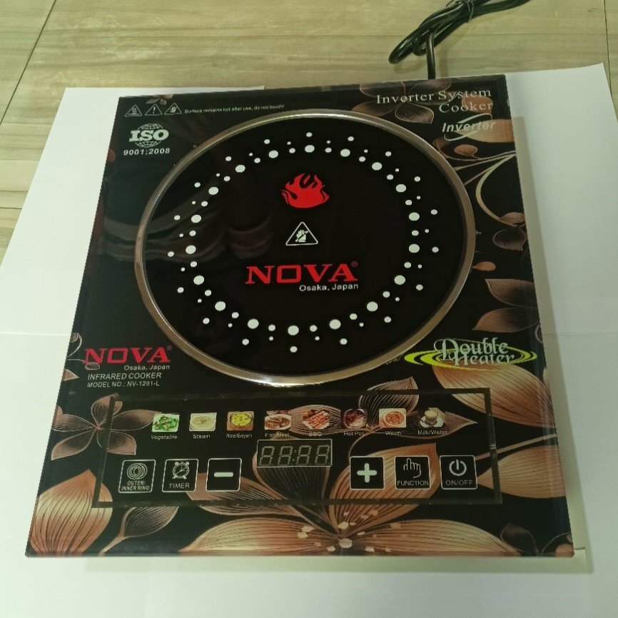 NOVA Infrared Cooker | NV-1251-L | 2500W Double Heater | Inverter Friendly | Touch Control