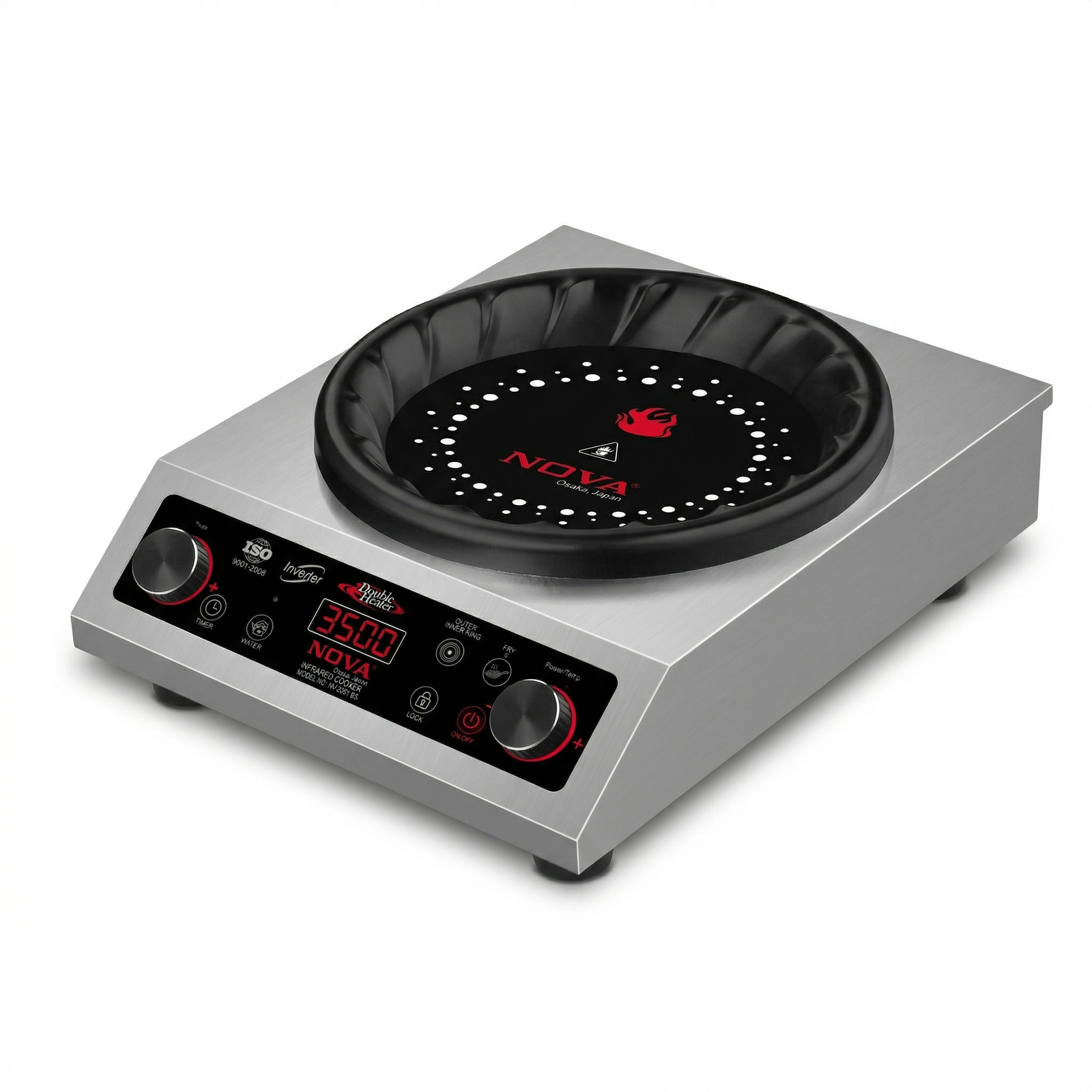 NOVA Infrared Cooker NV-1235-SS – 3000W Double Heater (Inverter Friendly)
